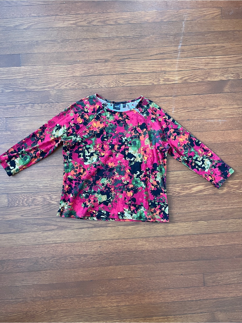 Rafaella Pink Floral Print Top